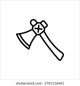 Axe icon. Axe silhouette vector illustration for camping, chopping, cutter, wood, web designing icons and projects. Vector illustration on white background.