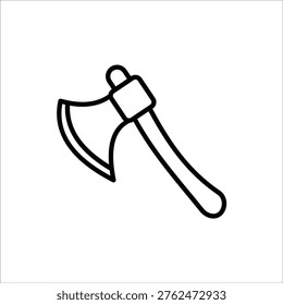 Axe icon. Axe silhouette vector illustration for camping, chopping, cutter, wood, web designing icons and projects. Vector illustration on white background.