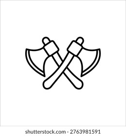 Axe icon. Axe silhouette vector illustration for camping, chopping, cutter, wood, web designing icons and projects. Vector illustration on white background.