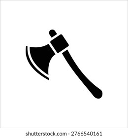 Axe icon. Axe silhouette vector illustration for camping, chopping, cutter, wood, web designing icons and projects. Vector illustration on white background.