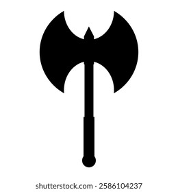 Axe icon silhouette. Vector image