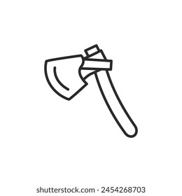 Axe icon. Simple hatchet tool icon for outdoor, camping, and forestry themes in social media, app, and web design. Vector illustration.