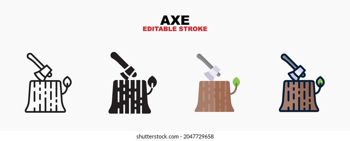 Símbolo de icono de x conjunto de contorno, sólido, plano y relleno. Aislado sobre fondo blanco. Trazo editable. Se puede usar para web, móvil, ui y más.