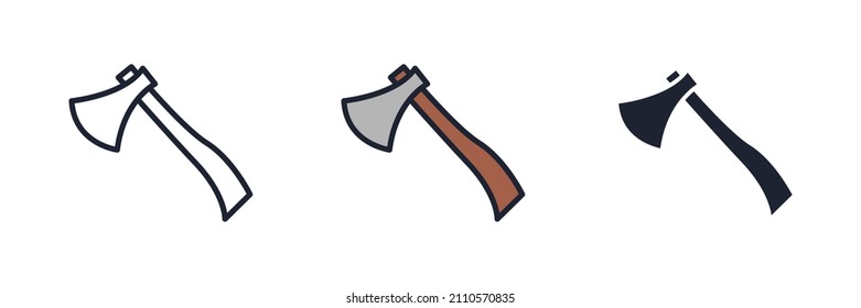 Axe icon symbol template for graphic and web design collection logo vector illustration