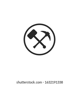 Axe Icon template color editable. Axe symbol vector sign isolated for graphic and web design.