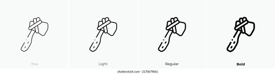 axe icon. Thin, Light Regular And Bold style design isolated on white background