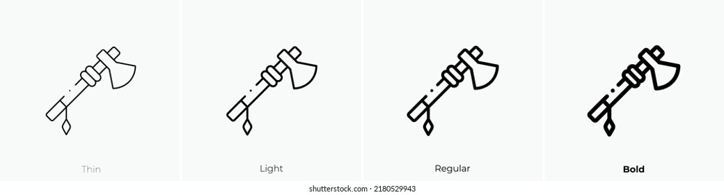 axe icon. Thin, Light Regular And Bold style design isolated on white background