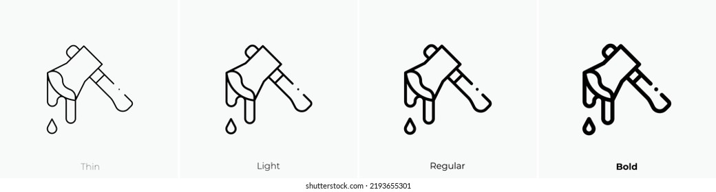 axe icon. Thin, Light Regular And Bold style design isolated on white background