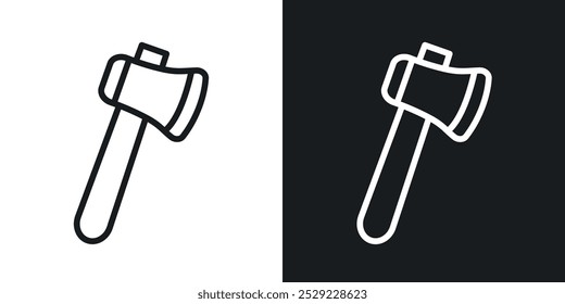 Axe icon in Thin line black color. flat simple vector symbols illustration.