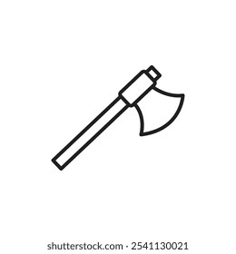 Axe icon Thin line flat illustration