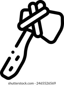 axe icon. Thin Linear Style Design Isolated On White Background