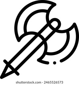 axe icon. Thin Linear Style Design Isolated On White Background