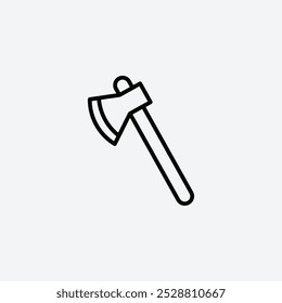 Axe icon in tree different line stroke sizes.