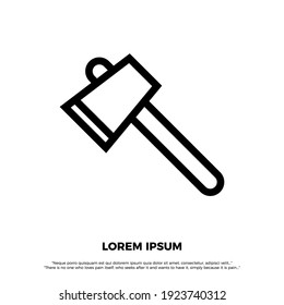 Ax-Symbol im trendigen Stil einzeln auf grauem Hintergrund. Adventure-Symbol für Ihr Web-Site-Design, Logo, App, UI. Eps10 Vektorgrafik.