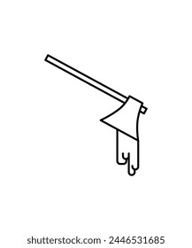 Icono de hacha, Vector de mejor línea.