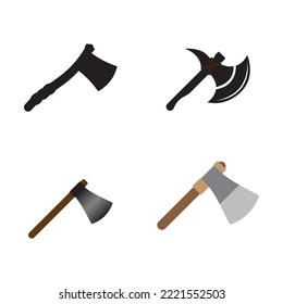 Axe icon vector design illustration logo template and background.