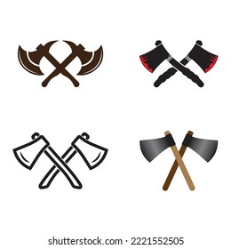 Axe icon vector design illustration logo template and background.