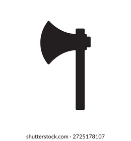 Axt-Symbol, Vektor, flacher Stil auf weißem Hintergrund