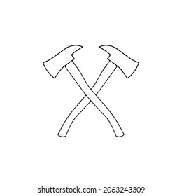 Axe icon vector. forester illustration sign. chop wood symbol or logo.