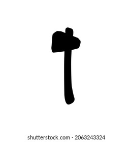 Axe icon vector. forester illustration sign. chop wood symbol or logo.