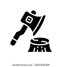 axe icon. vector glyph icon for your website, mobile, presentation, and logo design.