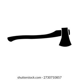 Ilustração do vetor do ícone Ax. Ícone de vetor de silhueta de machado preto isolado no fundo branco. 