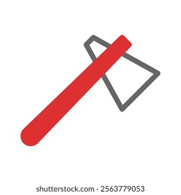 Axe icon vector illustration. Concept of lumberjack, deforestation, and carpentry.