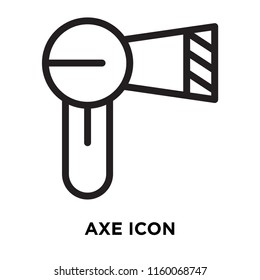 Axe icon vector isolated on white background, Axe transparent sign , line symbol or linear element design in outline style