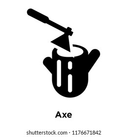Axe icon vector isolated on white background, logo concept of Axe sign on transparent background, filled black symbol