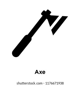 Axe icon vector isolated on white background, logo concept of Axe sign on transparent background, filled black symbol