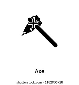 Axe icon vector isolated on white background, logo concept of Axe sign on transparent background, filled black symbol