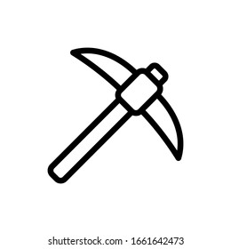 Axe icon vector line style
