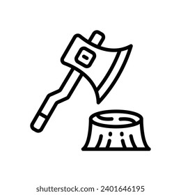 axe icon. vector line icon for your website, mobile, presentation, and logo design.