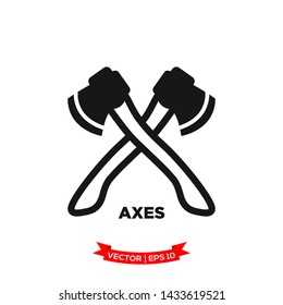 axe icon vector logo template 