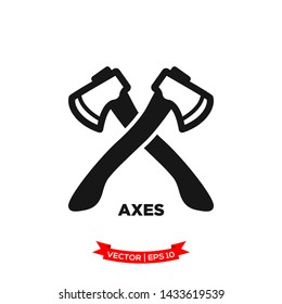 axe icon vector logo template 