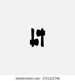 axe icon.axe vector on gray background