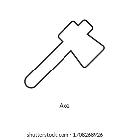 Axe icon vector on white background. Black icon illustration