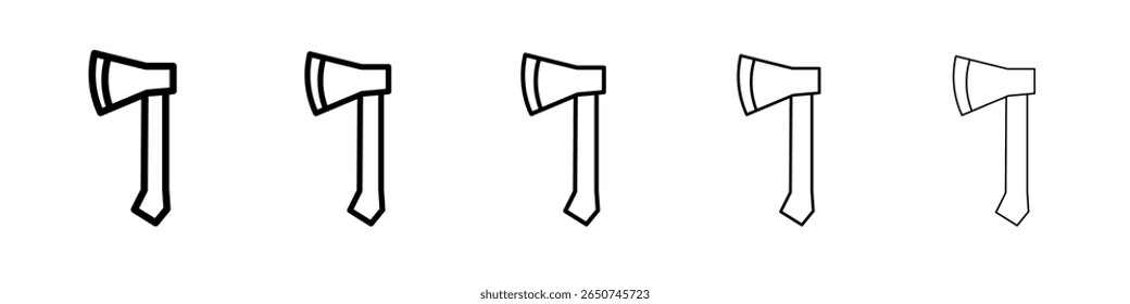 axe icon vector outline symbol or illustration