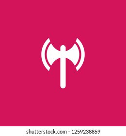 axe icon vector. axe sign on pink background. axe icon for web and app