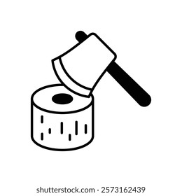 Axe icon vector stock illustration