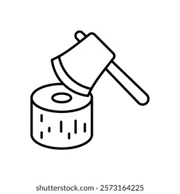 Axe icon vector stock illustration
