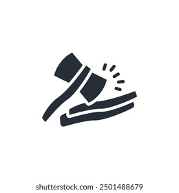 axe icon. vector.Editable stroke.linear style sign for use web design,logo.Symbol illustration.