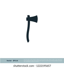 axe icon weapon symbol lumberjack logo template
