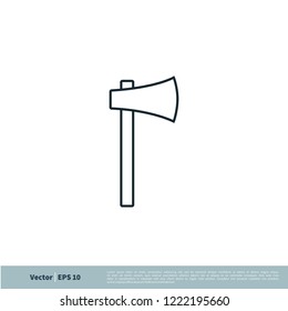 axe icon weapon symbol lumberjack logo template