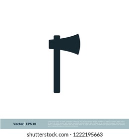 axe icon weapon symbol lumberjack logo template
