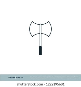 axe icon weapon symbol lumberjack logo template