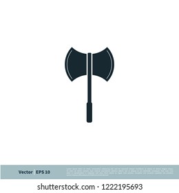 axe icon weapon symbol lumberjack logo template