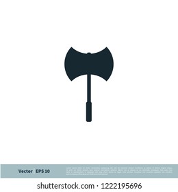 axe icon weapon symbol lumberjack logo template