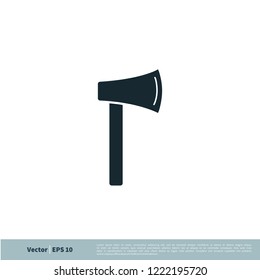 axe icon weapon symbol lumberjack logo template