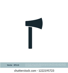 axe icon weapon symbol lumberjack logo template